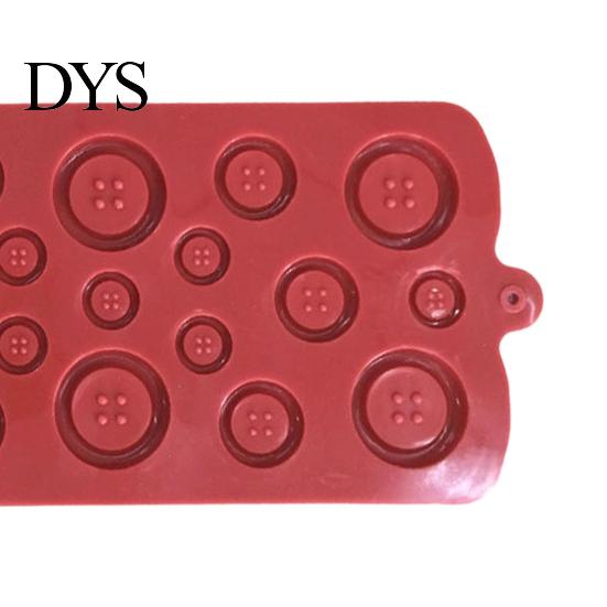 Button Silicone Mold Mold, Food Grade Non Stick Chocolate Candy Making Casting Professional Nail Art Tool Tray, Flexible Easy Release for DIY
