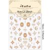 Bronzing Stars Moon Totem Nail Stickers Gold Silver Nail Decoation Decals DIY Nail Supplies