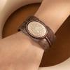 Bohemian Peacock Feather Bracelet Iron Alloy Electroplated Vintage Style Statement Jewelry Women