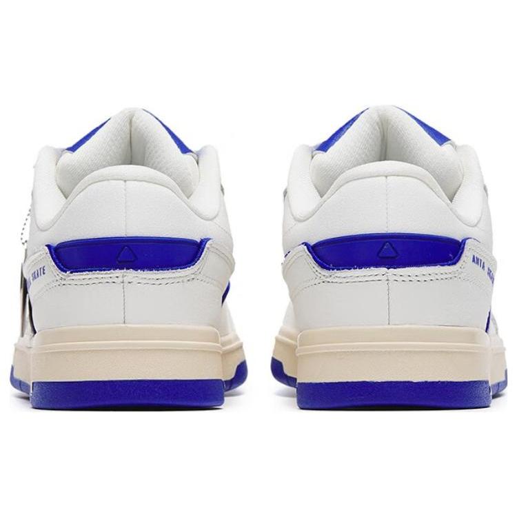 New Anta Life Collection Anti Slip And Wear Resistant Lightweight Low Top Skateboard Shoes Women's White Blue 122248026-3