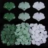 30pcs/Lot 20x15mm Ginkgo Leaf Shape Imitation Jade Lampwork Charms for Jeweelry Making Glass Loose Pendants Beads DIY Earrings