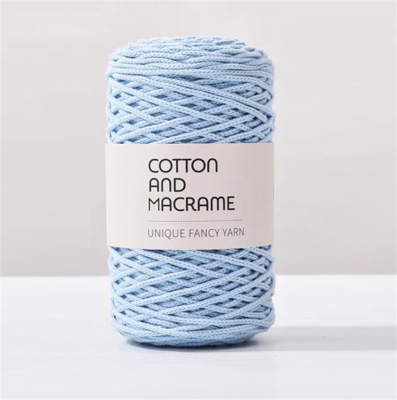 3mm Cotton Macrame Cord 130m/Roll Hand Knitting Yarn Hand Crochet Yarn Bag DIY Knitting Crochet Yarn 100% High Quality Cotton