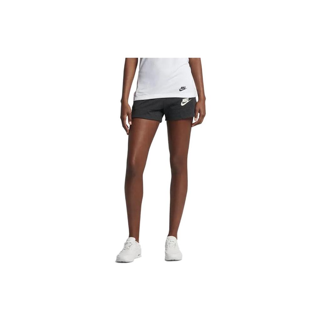 Nike Sportswear Club Solid Color Lace-Up Sports Shorts Women shorts Black 884363-032