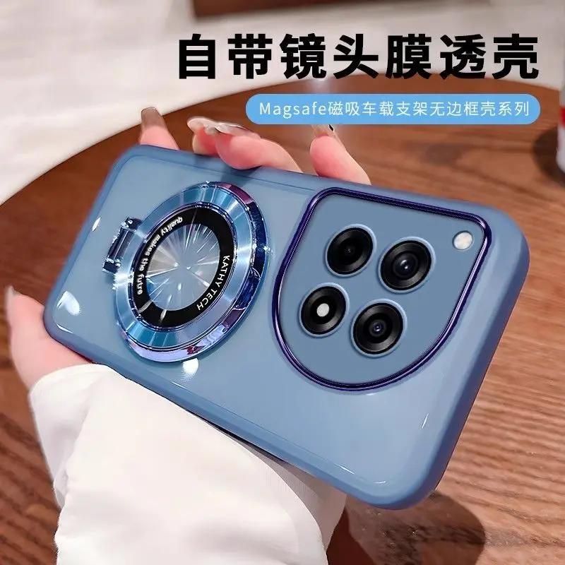 For Magesafe Magnetic Wireless Charge With Ring Holder Case For oneplus ace 3pro 12 11 10 pro 10T Shockproof Cover