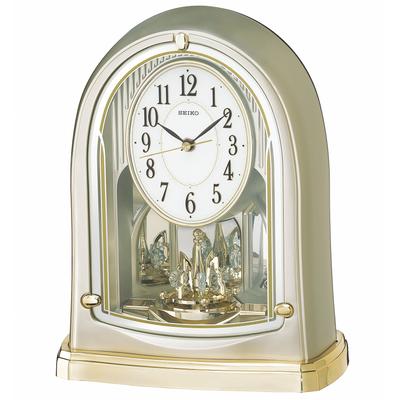 Seiko Zegar stołowy Zegar radiowy Analogowy obrotowy Dekoracja Jasny Złoty Perłowy BY241G SEIKO