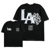 Man's Short Sleeve Sport T-shirts Back Print Gym White Tops Loose Women Men Unisex Plain Classic Tees