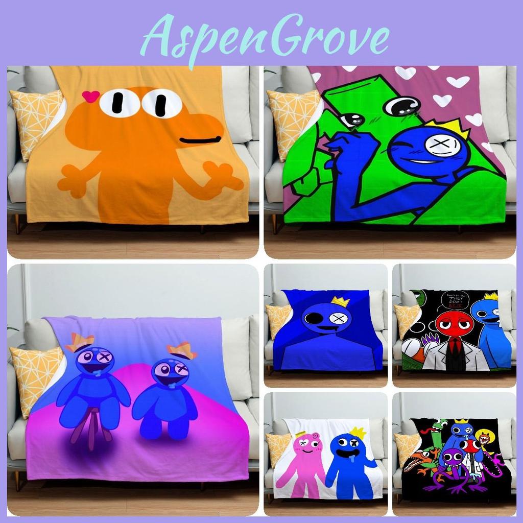 Gemütliche Cartoon Rainbow Friends Fleece-Kuscheldecke Für Kinder Weiches Plüschmaterial