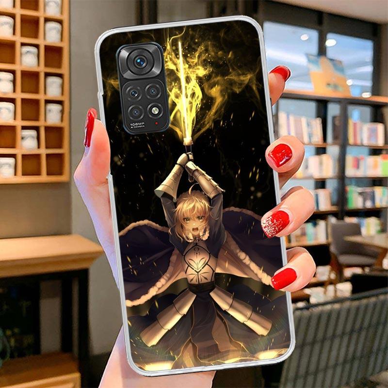 Fate Zero Stay Night Saber Cover Phone Case For Xiaomi Redmi Note 15 14 13 12 11 10 Pro Plus 14S 12S 11S 11T 11E 10S Soft Fundas