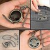 Mini DND Dice Set with Steampunk Bronze Hollow Case for Pocket Watch, 7Pcs Polyhedral Metal Dice Set, Dungeons and Dragons Gifts