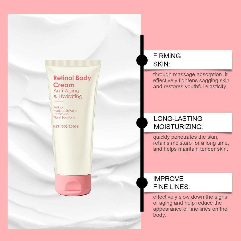 Retinol Tightening Body Lotion Anti-Wrinkle Repair Improve Sagging Skin Remove Cellulite Nourish Lift Firming Moisturizing Cream