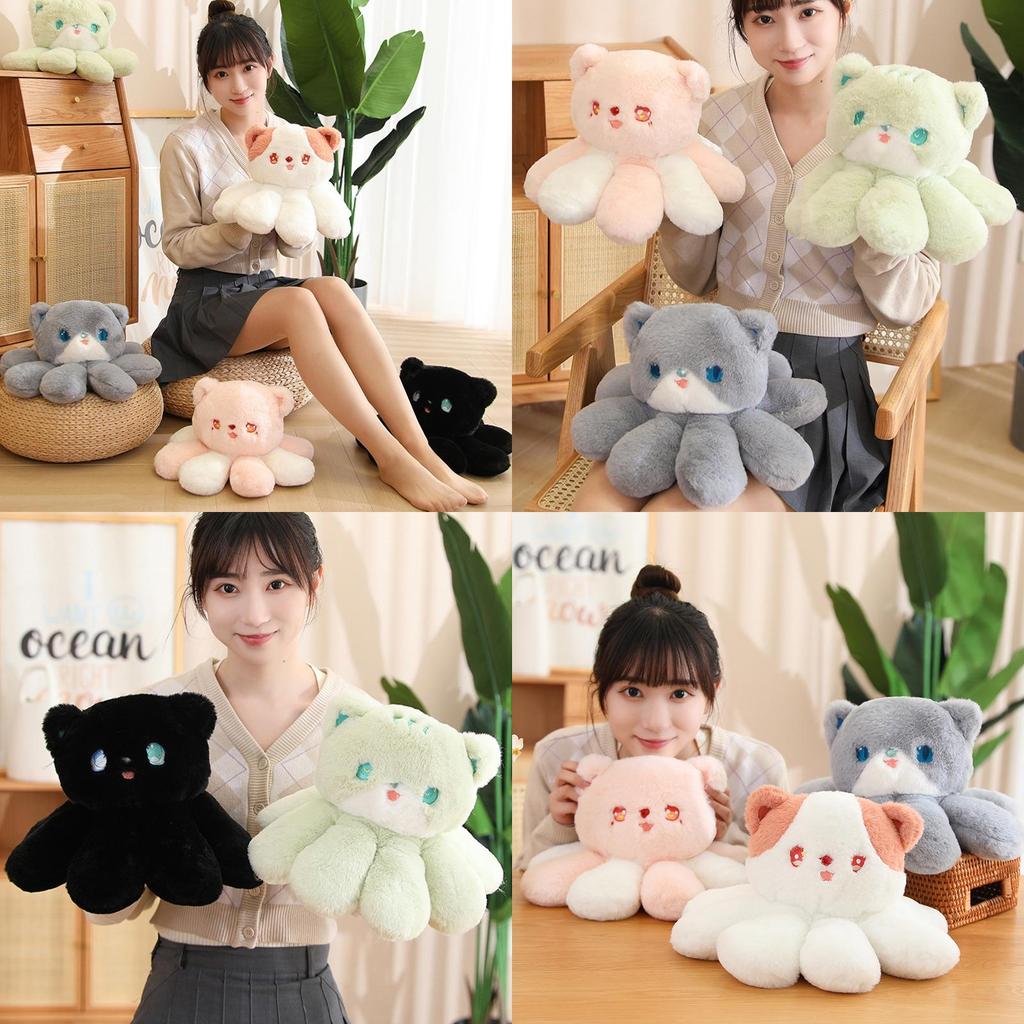 Niedliches Jellycat Katze Plüschtier Weiches Stoffkissen Oktopus Puppe Heimdeko Kindergeschenk
