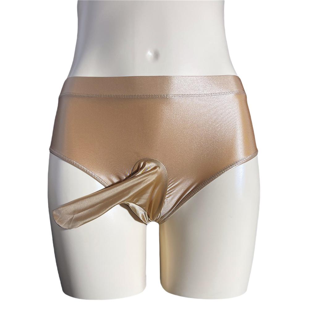 Sexy Men Satin Smooth Cock Ring Briefs Gym Leggings U Convex Pouch Lingerie Shorts Slip Panties Elastic G-String Underwear
