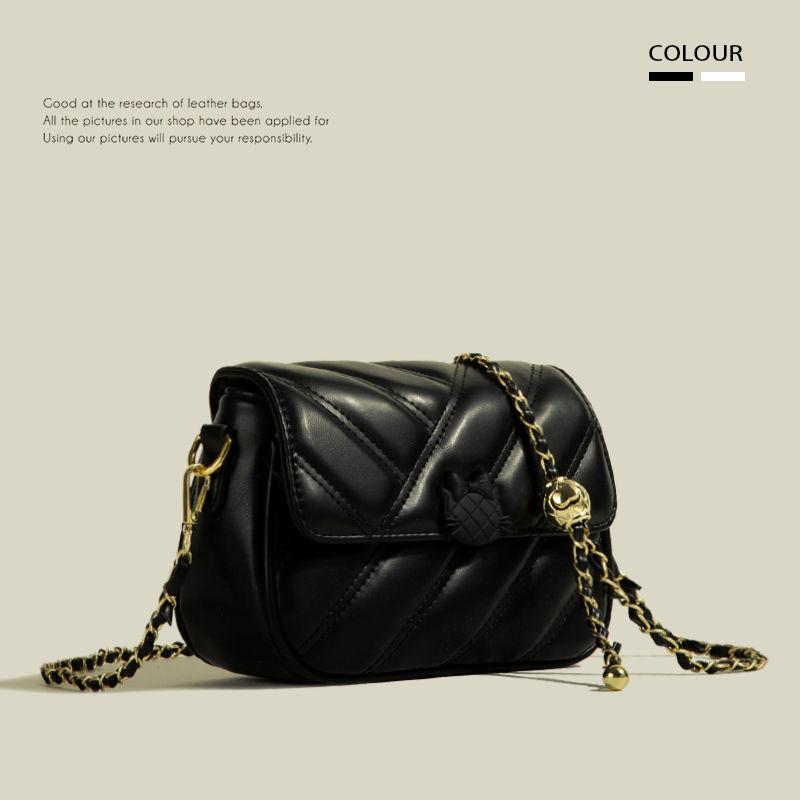 

Autumn and winter bags women s 2025 new women s white high-end niche women s bags versatile chain bags shoulder bags No specification