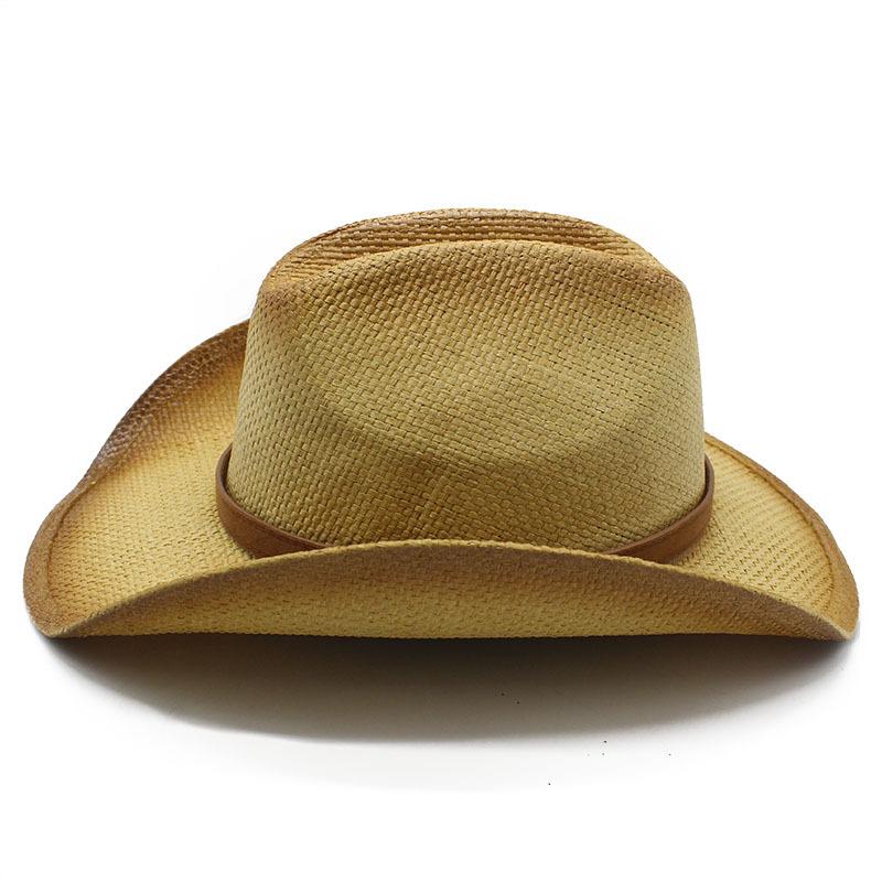 Straw Hat Men'S Sunshade Denim Big Brim Sunshade Seaside Vacation Cowboy Hat Top Hat Hat