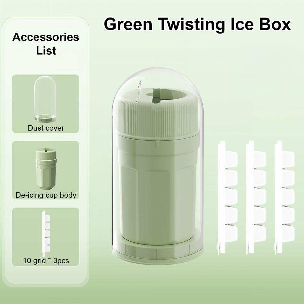 Skręcany pojemnik na kostki lodu z pokrywką Cylindryczny pojemnik do robienia kostek lodu do lodówki Silikonowe kostki Forma do lodów na patyku Tacka na kostki lodu Narzędzia Nowy