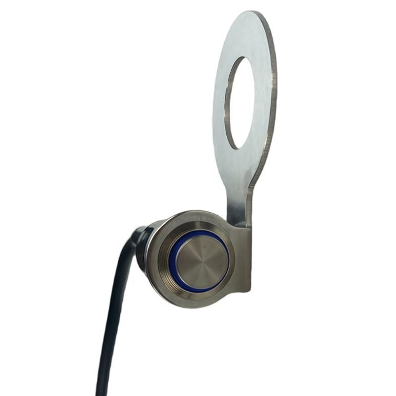 Motorcycle Auxiliary Lamp Power Button 12V 24V 10A Push Button with Stainless Steel Mounting Bracket for Light Wiring