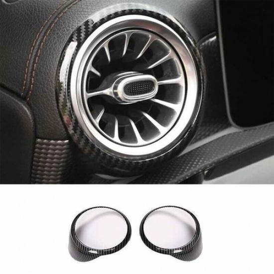 Внутренняя крышка вентиляционного отверстия для Benz A-Class CLA ABS Углеродное волокно Консоль Л&П 2 Шт.