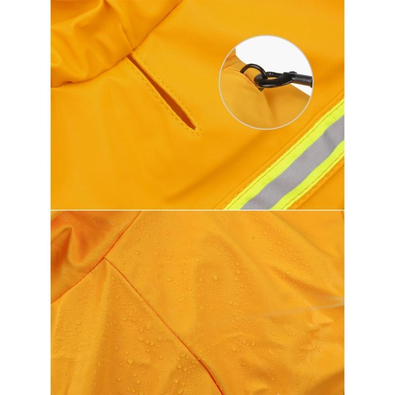 Pet Dog Raincoat Reflective Hooded Jumpsuits Dog Waterproof Coat Water Resistant Clothes for Cat Jackets Pet Supplies