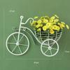 Cesto Portafiori da Bicicletta in Metallo Stile Retrò Arte da Parete Supporto a Parete Fioriera da Appendere Ornamenti Artistici Unici per la Casa Vaso da Fiori