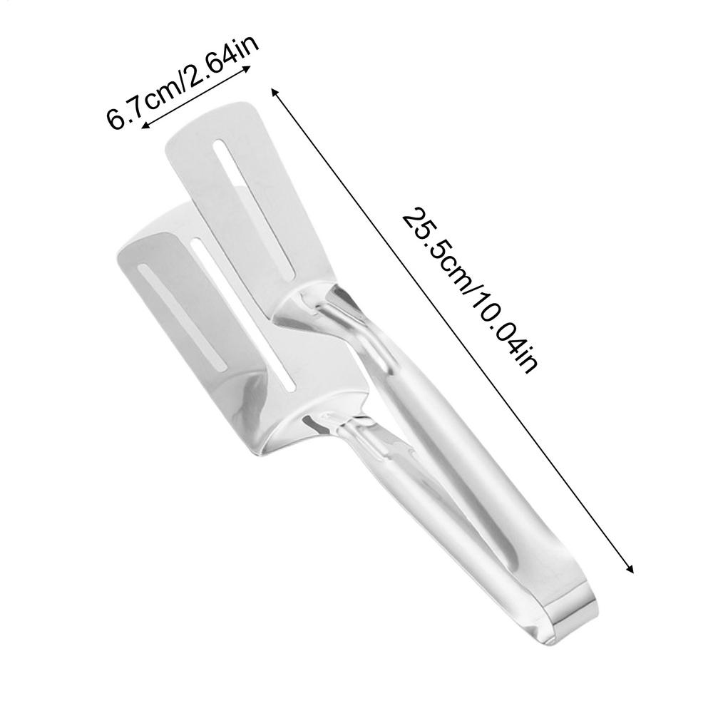 

Stainless Steel Grill Clamp Long Metal Non-stick Shovel Stainless Steel Grill Clamp Spatula For Steak Fish Bread Hamburger BBQ