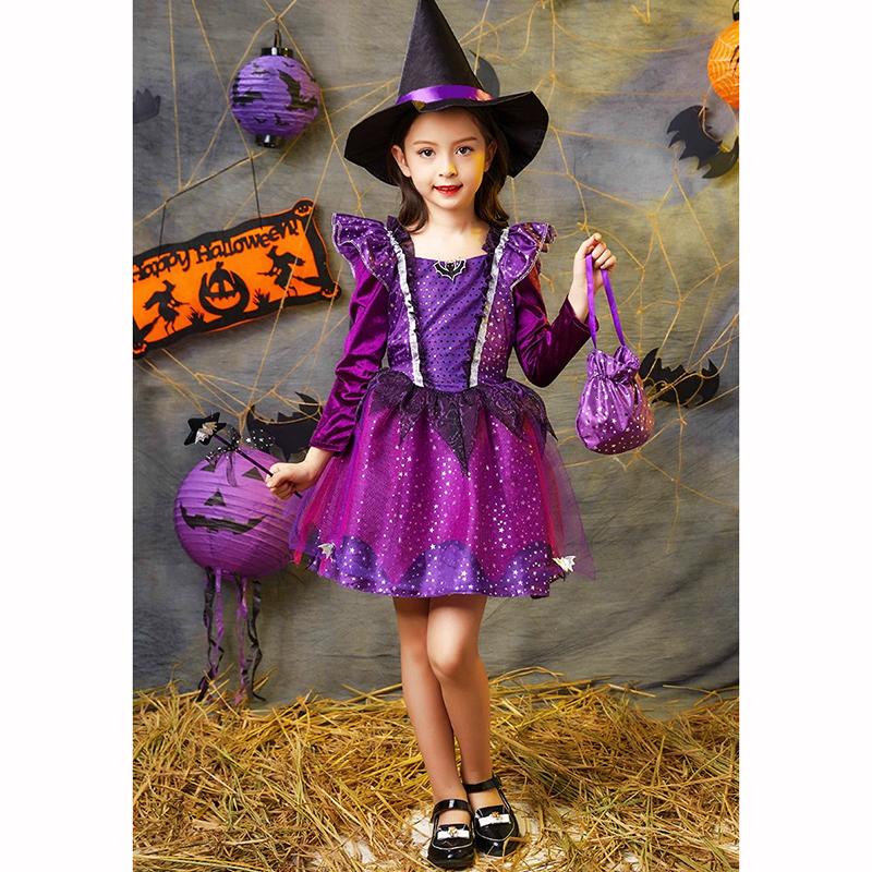 Pălărie Cosplay de Halloween pentru Fete Baghetă Magică Bomboane Copii Rochie Copil Fată Carnaval Petrecere Spectacol