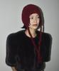 USITE Handmade Knit Wool Hat_Burgundy Wool Beanie