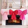 6Pcs Giant Bow DIY Decor Kit for Valentine's Day Hanging Wall Door Window Decorations Easy To Assemble Bow Wall Backdrop for Party Photo