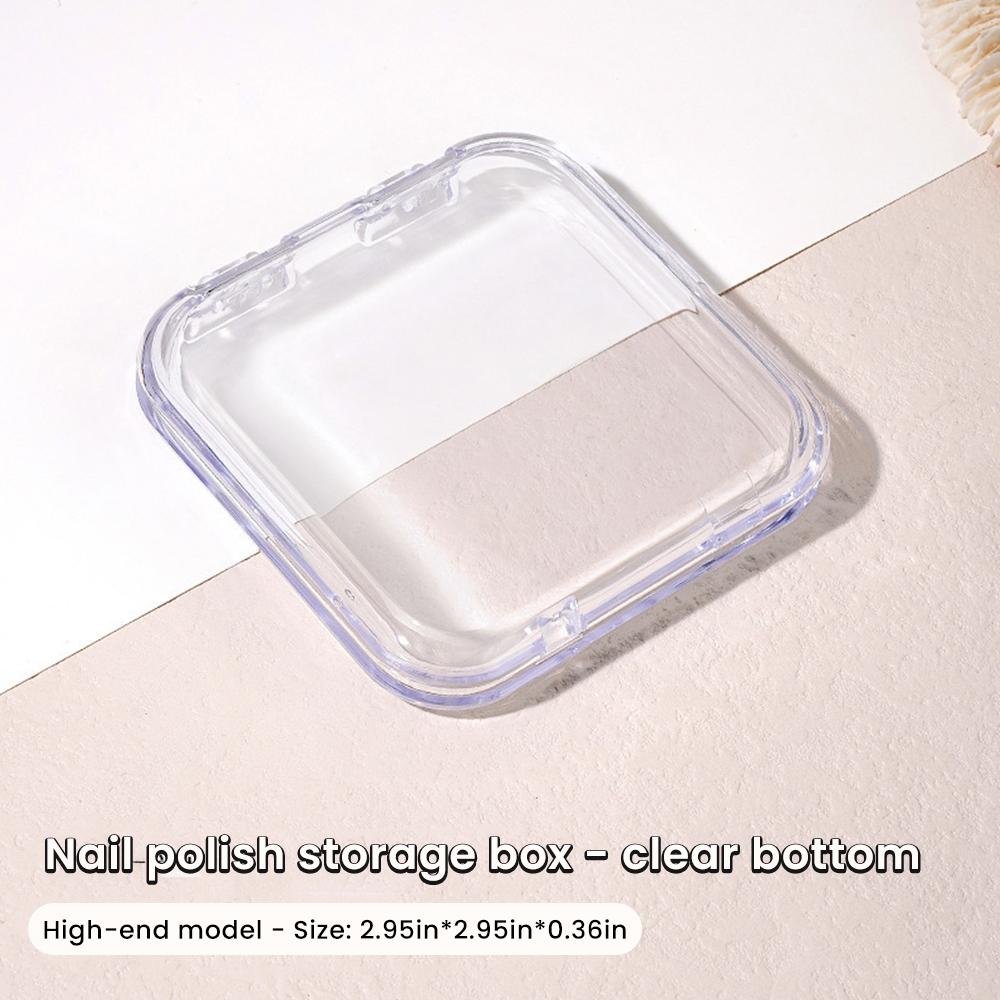 

False Nail Case Plastic Storage Box for Fake nails Transparent Pink Nail Art Display Stand Fake Nails Organizer Packing Box