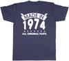 Made in 1974 All Original Parts Birthday Unisexs Short Sleeve TShirt
