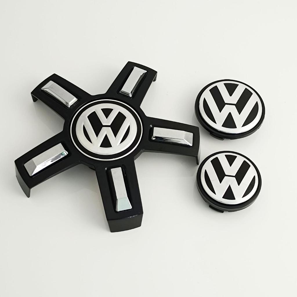 Compatible Wheel Hub Center Cap for Volkswagen Lamando, New Phideon, Touran, Passat - 5-Spoke Design by Guanqin