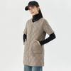 Yousheng Winter Down Coat Padded Round Neck Pockets Buttons Closure Windproof Heat Retention Daily Cold Weather Inner Layer Clothes Cotton Jacket
