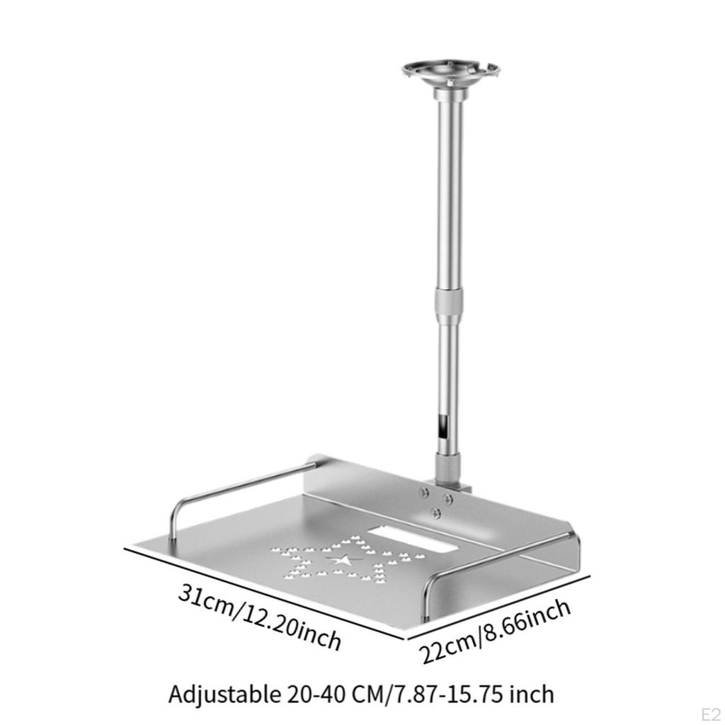 Suport pe tavan pentru proiector cu tavă Montare pe perete/tavan 7,8-15,8" Înălțime reglabilă Universal pentru