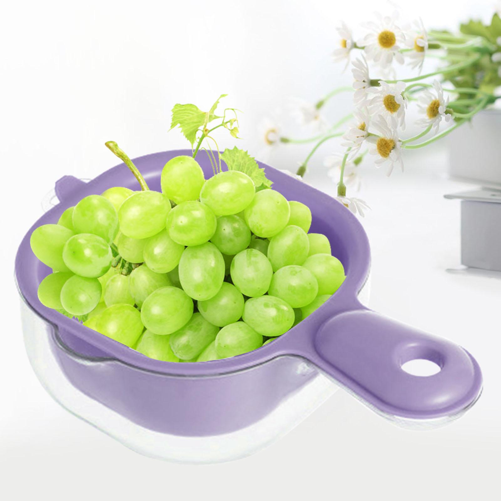

Veggie Washing Basin Vegetable Filter Basket Practical Drain Basket with Handle for Strawberry Grapes Cherry Mixed Fruits Dorm фиолетовый