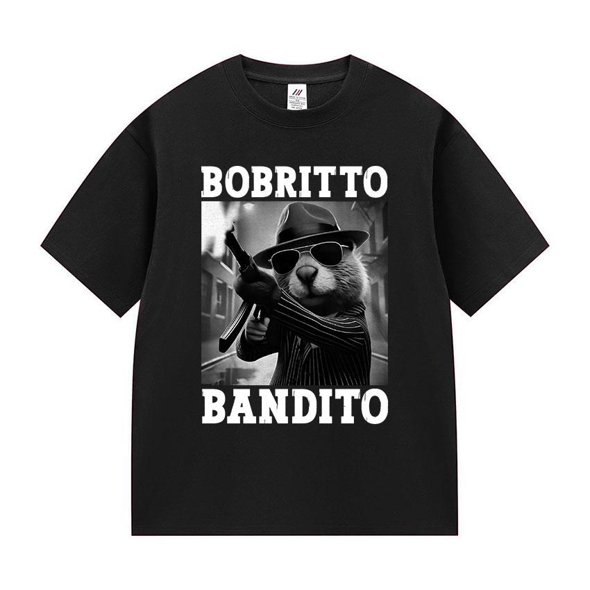 

Bobritto Bandito Забавная футболка с мемом про бобра Мужская Женская Повседневная Кавайная футболка с коротким рукавом Мода Высокое Качество 100% Хлопок Футболка 4XL