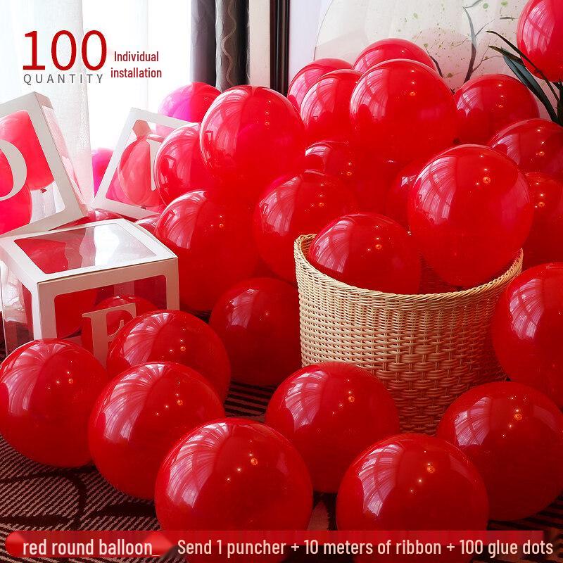 100-Pack Red Celebration Balloons Kit