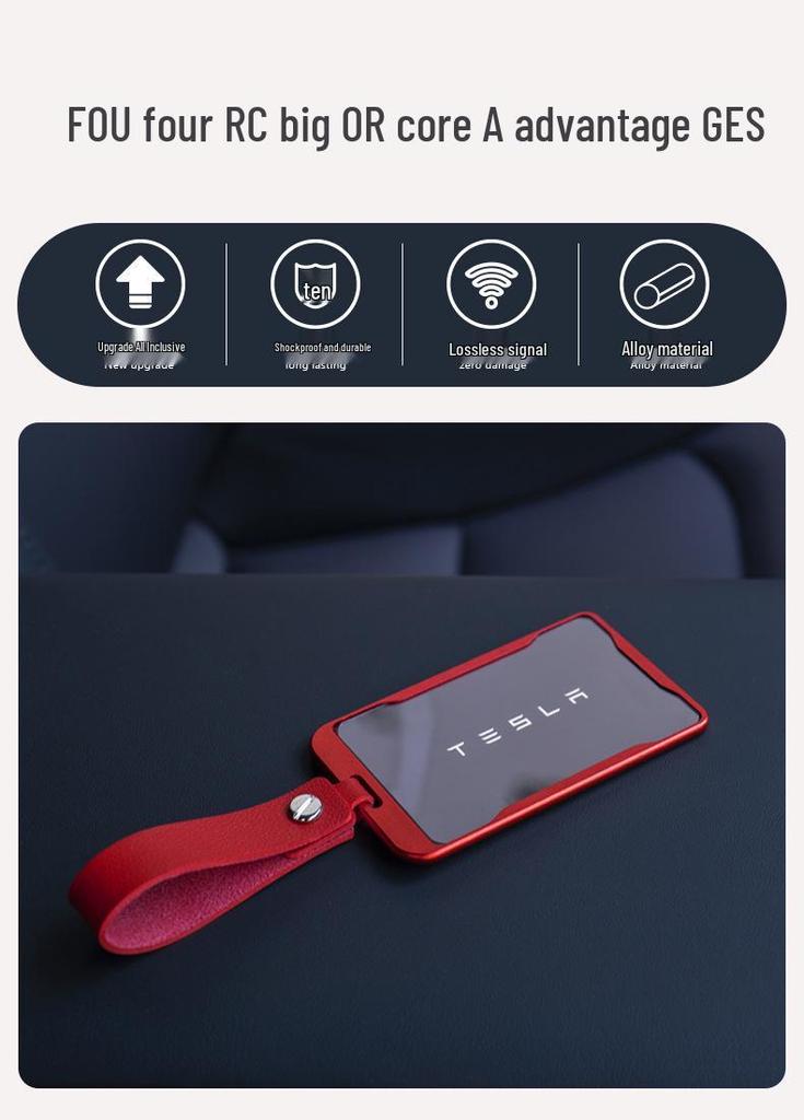 Tesla Model 3/Y Anti-Slip Aluminum Card Key Protective Case