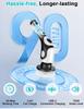 Multifunctional Wireless Electric Cleaning Brush with Digital Display, Voice Prompts, Long Handle, and IPX6 Waterproof.