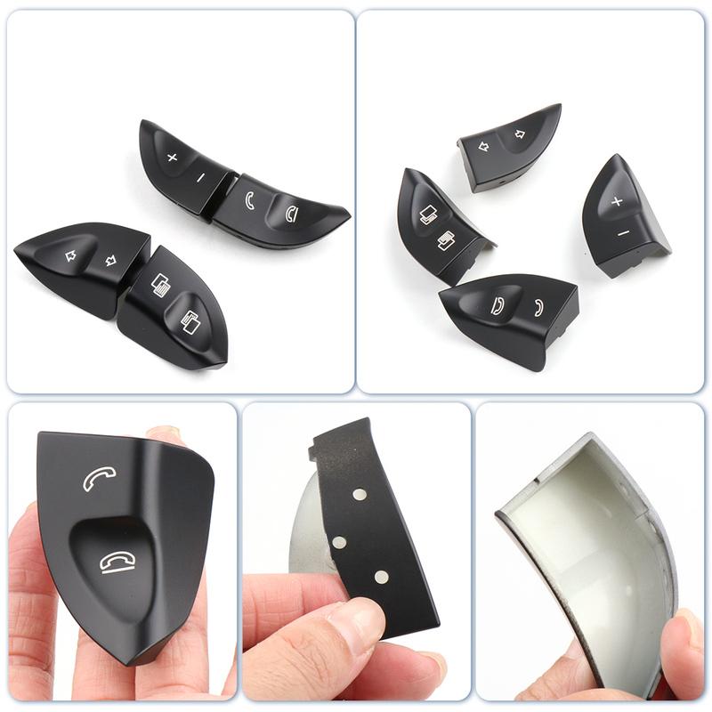 Lenkrad-Multifunktionsschalter-Tastenabdeckung für Mercedes Benz W220 W215 S430 S500 S600 CL500 CL600 1998-2006