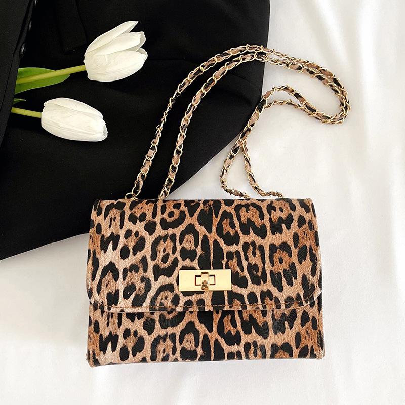 Spring new temperament trendy armpit leopard print retro shoulder bag beautiful messenger bag women's bag