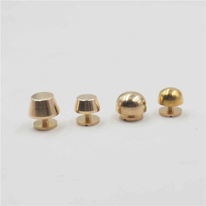 Brass and Copper Studs: Corner, Bucket, Mushroom, Flat Foot, and Round Foot Handbag Bottom Studs