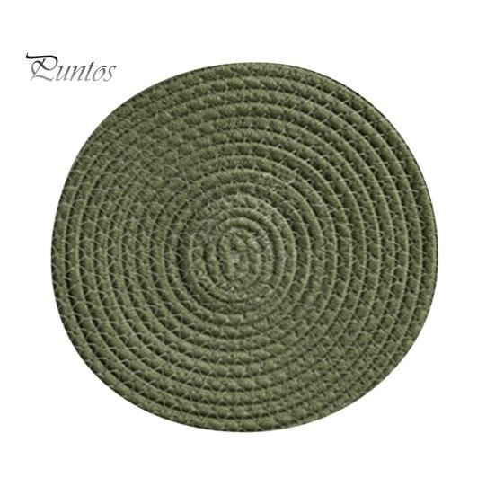 Soft Cotton Woven Coaster Set Heat Insulation Anti-Scald Water-absorbent Noise-reducing Cotton Cup Mat