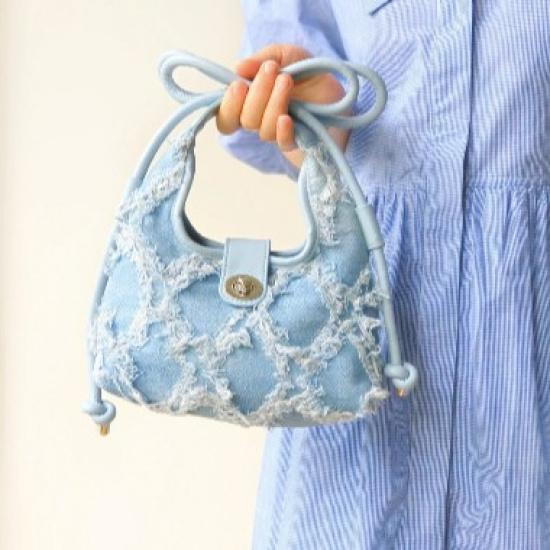 Quaste Unifarbene Canvas-Tasche Hochwertige Vintage-Jeans-Tasche für Damen Neues Nischen-Design Quasten-Umhängetasche