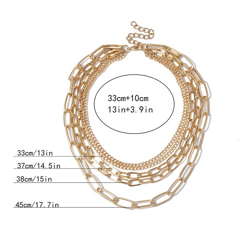 Multilayer  Women Lady Alloy Clavicle Choker Necklace Charm Chain Jewelry