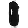 2025 Spring/Summer European & American Women's Asymmetric One-Shoulder Ruched Bodycon Dress