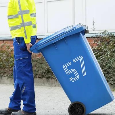 Samolepky na popelnice Pruhy Číslo Samolepicí Vodotěsné Samolepky 0-9 Nálepky Venkovní/Vnitřní Pro odpadkový koš Garáž Poštovní schránky
