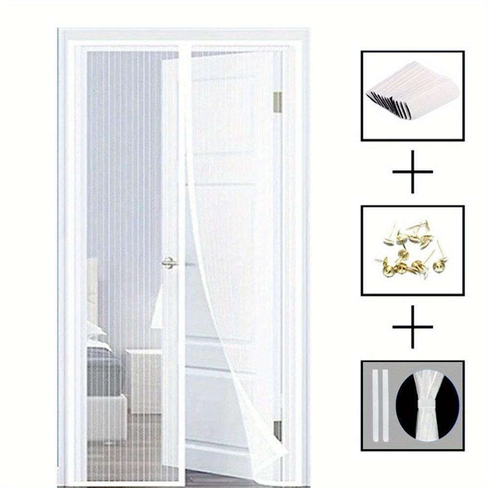 Magnetic Insect Screen Door Curtain - Self-Closing Polyester Mesh for Mosquito & Fly Proof, No Drill Easy Installation