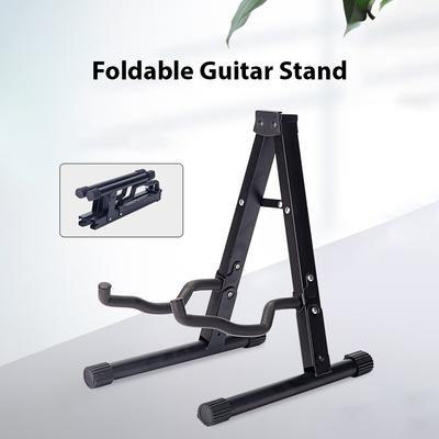 Soporte de guitarra plegable Soporte en forma de A Almohadilla de goma antideslizante Funda de esponja suave Soportes de guitarra portátiles