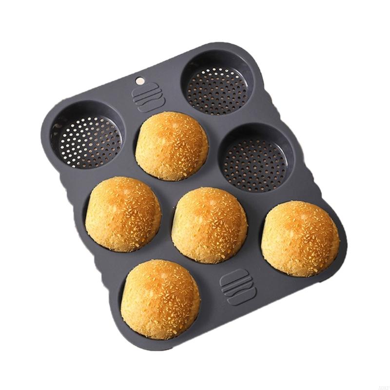 Elastomer 8 Hole Baking Extent Flexible Permanent Not Toxic Cast For Homebrewed Breads Rolls A0KF