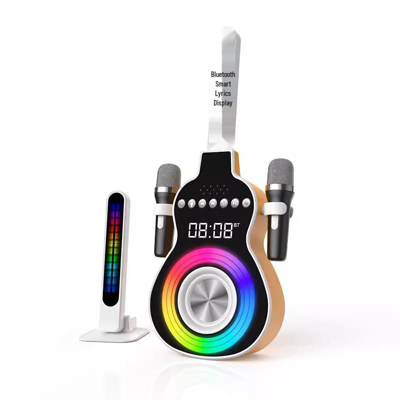 Children's Bluetooth Singing Speaker with Dual Microphones—Ideal Birthday Gift for Family Karaoke with Display Lyrics