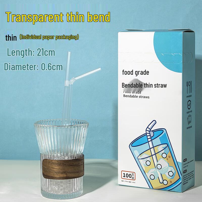 Disposable Bendable Retractable Plastic Straws
